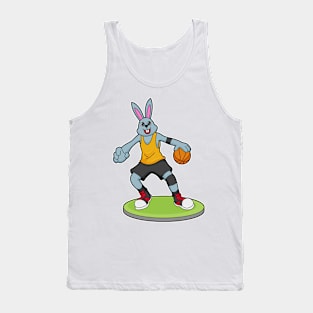 Rabbit as Basketball player with Basketball Tank Top